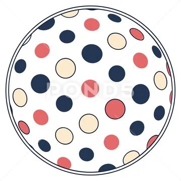 Playful Rounded Polka Dot Background - Clean Vector Pattern イラスト素材