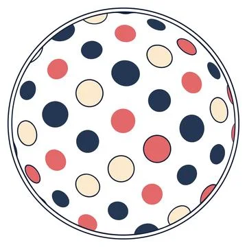 Playful Rounded Polka Dot Background - Clean Vector Pattern Stock Illustration