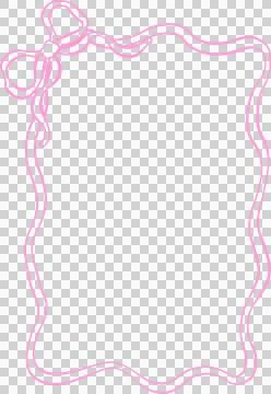 Playful Squiggle Wavy Rectangle Frame with Bow Stock Illustration