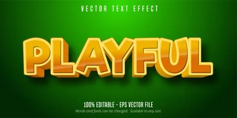 Playful text, comic style editable text effect Stock Illustration