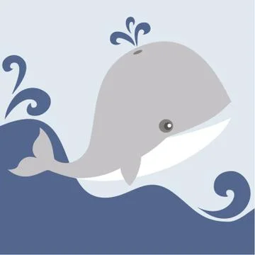 Playful whale Stock Illustration