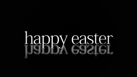 Playfully stylish Happy Easter digital artwork with vibrant light reflection Stock Footage 267018238