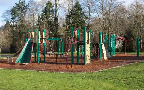 Playgorund in a park. Stock Photos