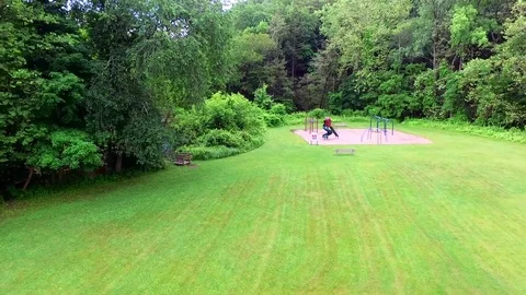 Playgound Backup Aerial Shot Video stock 78577832