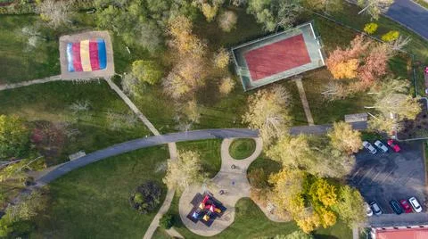 Playground from above 写真素材