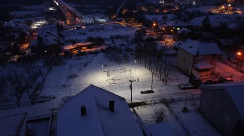 Playground from above Foto stock