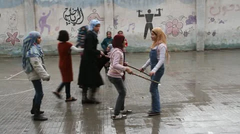 Playground Aleppo School Stock Footage 12733479