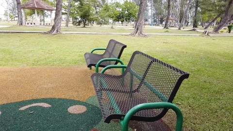 Playground bench Stock Footage 101154388