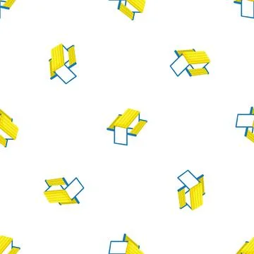 Playground bench pattern seamless vector Stock Illustration