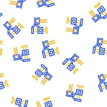 Playground for cat vector seamless pattern Illustrazione stock