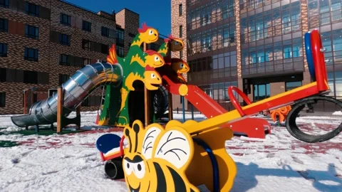 Playground for children Stock Footage 151188755