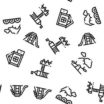 Playground Children Seamless Pattern Vector Stock Illustration
