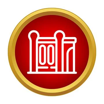 Playground climbing frame icon representing outdoor recreational area イラスト素材