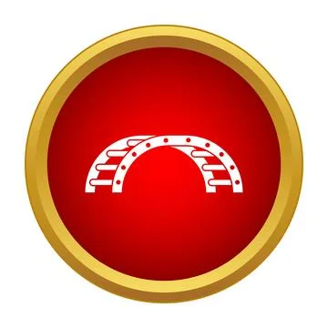 Playground climbing frame monkey bars icon in red circle Illustrazione stock