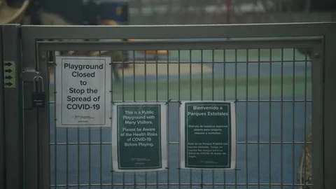 Playground Closed Covid-19 Stock Footage 127135584
