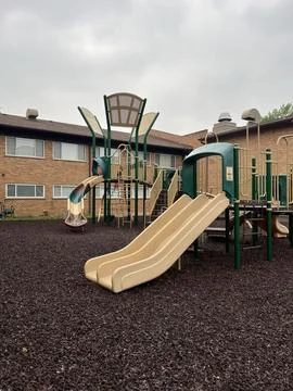 Playground in Cloudy Day Stock Photos