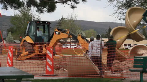 Playground construction Video stock 23495510