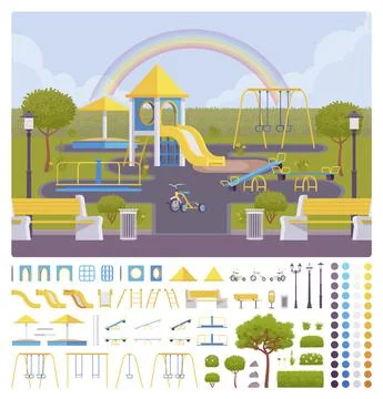 Playground construction set Stock Illustration