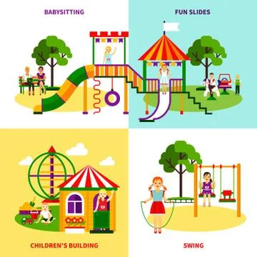 Playground Design Concept Stock Illustration