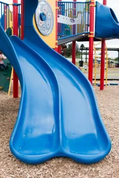 Playground double slide 스톡 사진