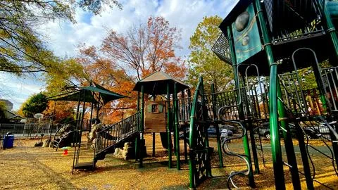 Playground during Fall Stock Photos