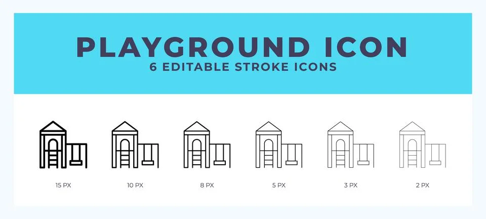 Playground editable line icon. Vector illustration with different stroke. Stock Illustration