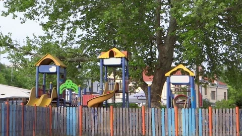 Playground Empty. Covid 19 Video stock 130371930