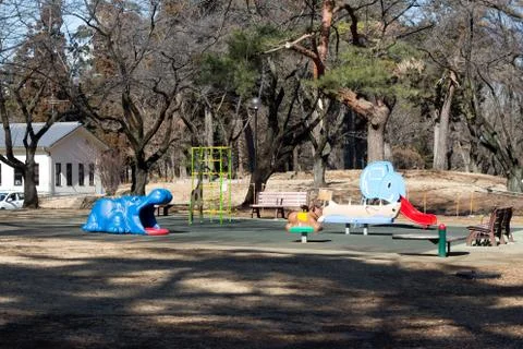 Playground equipments Stock Photos