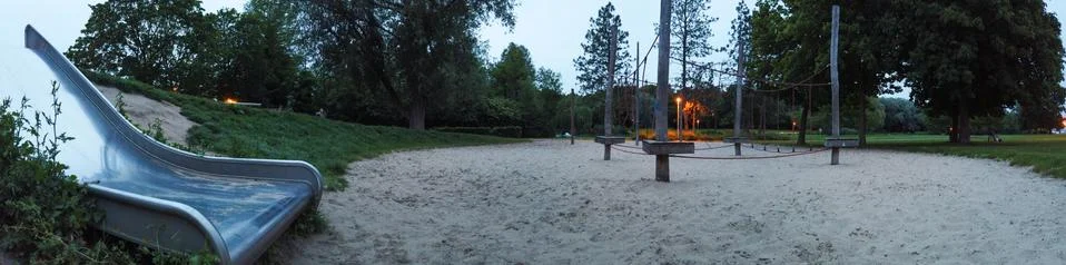 Playground at evening Foto stock
