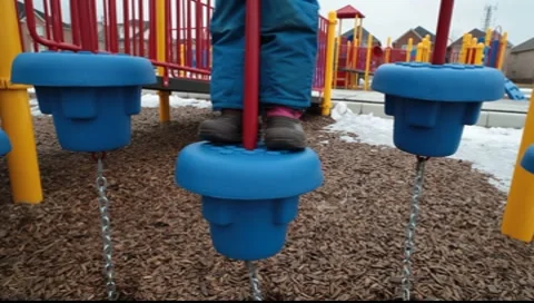 On playground Stock Footage 8693885
