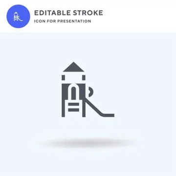 Playground icon vector, filled flat sign, solid pictogram isolated on white 库存插图