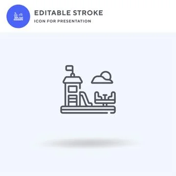 Playground icon vector, filled flat sign, solid pictogram isolated on white Stock Illustration