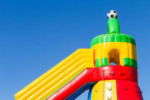 Playground Inflatable Castle Slide Stock Photos
