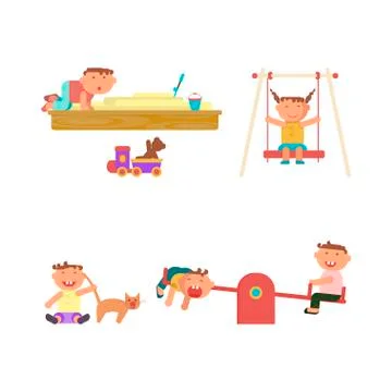 Playground infographic elements Stock Illustration