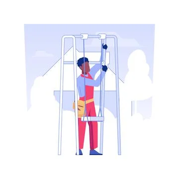 Playground installation isolated concept vector illustration. Stock Illustration