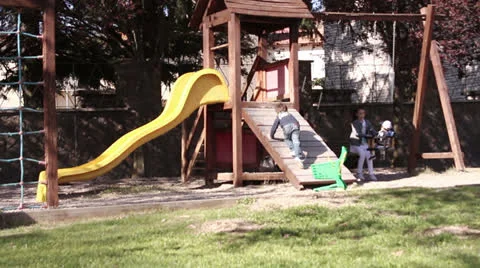 Playground kids Stock Footage 22592425