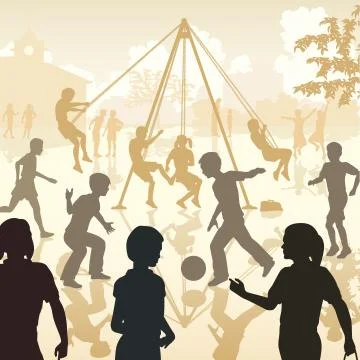 Playground kids Stock Illustration