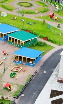 Playground in kindergarten. Stock Photos