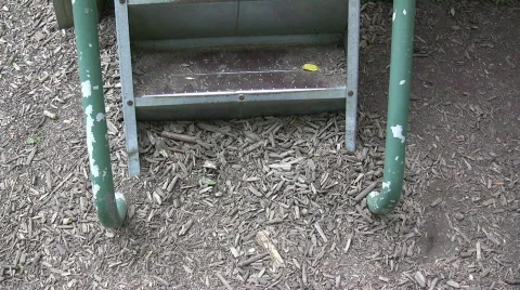 Up playground ladder and down slide Video stock 143293
