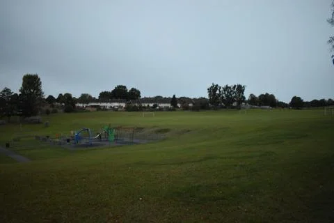 A playground in a large park Foto stock