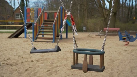 Playground locked down cause of Corona Stock Footage 126710629