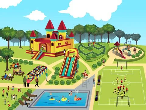 Playground map Stock Illustration