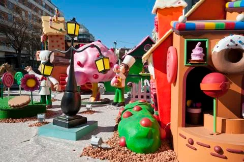 Playground with models Stock Photos