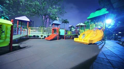 Playground at Night Video stock 12173502