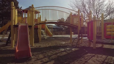 Playground with no kids Stock Footage 150075055