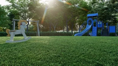 Playground in the park Stock Footage 226527088