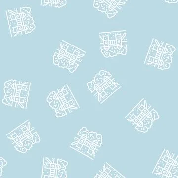 Playground park line seamless pattern 库存插图