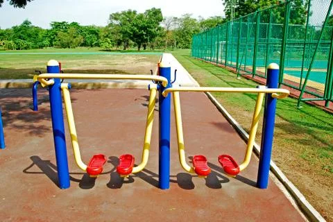 Playground in the park Foto stock