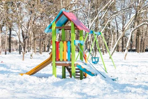 Playground in the park Stock Photos