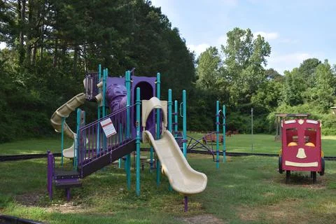 Playground in the park Stock Photos